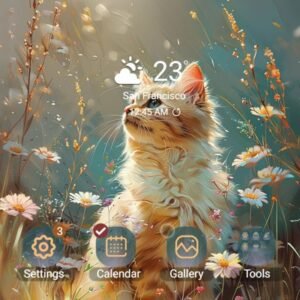 Samsung-Galaxy-Theme-The-Brown-Cat-In-Cosmos-Flower-Field_thumb.jpg