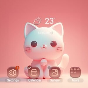 Samsung-Galaxy-Theme-A-Cute-White-Cat-With-Bells_thumb.jpg