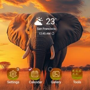 Samsung-Galaxy-Theme-An-Elephant-In-A-Meadow-At-Sunset_thumb.jpg