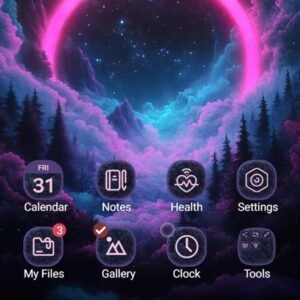 Samsung-Galaxy-Theme-Pink-Circular-Ray-In-A-Dark-Forest_thumb.jpg
