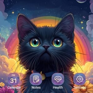 Samsung-Galaxy-Theme-A-Black-Cat-On-A-Night-With-A-Rainbow_thumb.jpg