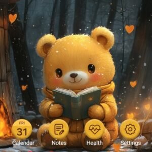 Samsung-Galaxy-Theme-Baby-Bear-Reading-A-Book-In-The-Forest_thumb.jpg
