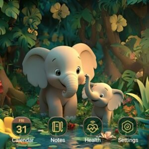 Samsung-Galaxy-Theme-Elephant-Family-In-Tropical-Forest_thumb.jpg