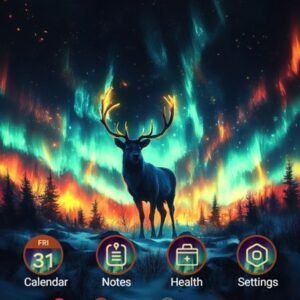 Samsung-Galaxy-Theme-Golden-Horned-Deer-Under-Blue-Aurora_thumb.jpg