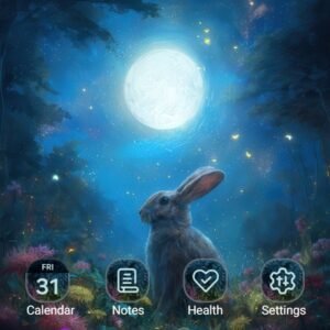 Samsung-Galaxy-Theme-Blue-Moon-Forest-Brown-Rabbit_thumb.jpg