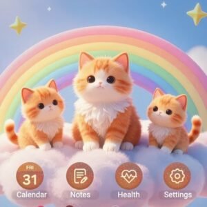 Samsung-Galaxy-Theme-Brown-Cats-On-Rainbow-Cloud-Realm_thumb.jpg