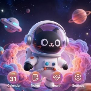 Samsung-Galaxy-Theme-Cat-Astronaut-In-Purple-Clouds_thumb.jpg