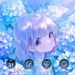Samsung-Galaxy-Theme-Girl-Inside-Blue-Hydrangea-Garden_thumb.jpg