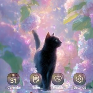 Samsung-Galaxy-Theme-Lilac-Hydrangea-Garden-Black-Cat_thumb.jpg