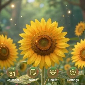 Samsung-Galaxy-Theme-Midsummer-Forest-Sunflower-Bloom_thumb.jpg