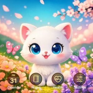 Samsung-Galaxy-Theme-White-Cat-On-A-Spring-Flower-Garden_thumb.jpg